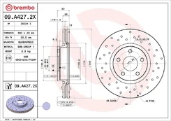 Stabdžių diskas BREMBO 09.A427.2X kaina
