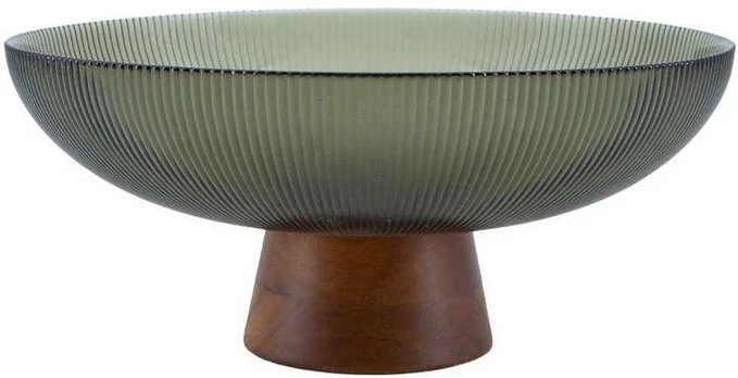 Home4You Glass bowl FRUIT BOWL D26x11cm