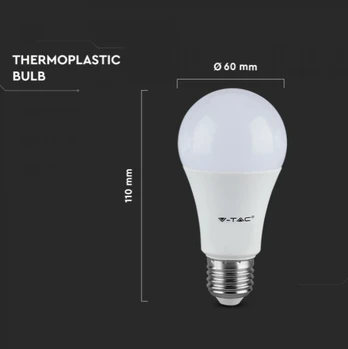6.5W LED lemputė V-TAC Evolution, 4000K, E27, A60, 160lm/W