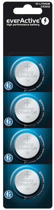 LITHIUM MINI BATTERIES CR3032 4 PCS.