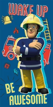 Vaikiškas rankšluostis Fireman Sam, 70x140 cm