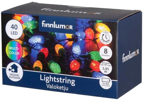 Finnlumor Retro cone 40 LED light series multicolor