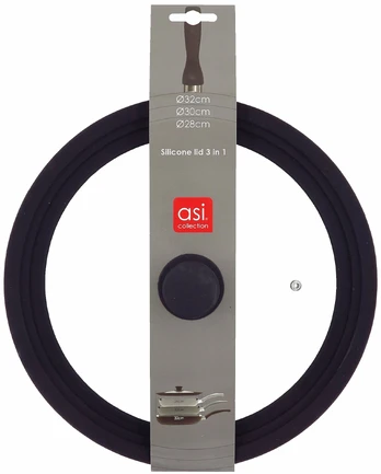 Universalus dangtis su silikoniniu krašteliu, 28 cm