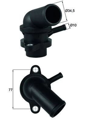 termostatas, aušinimo skystis MAHLE TI 240 87D