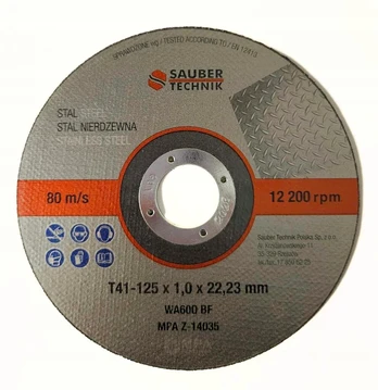 Saubertechnik pjovimo diskas 125x1 nerūdijančiam plienui