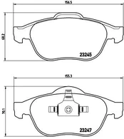 Stabdžių trinkelių rinkinys, diskinis stabdys BREMBO P 68 040 kaina