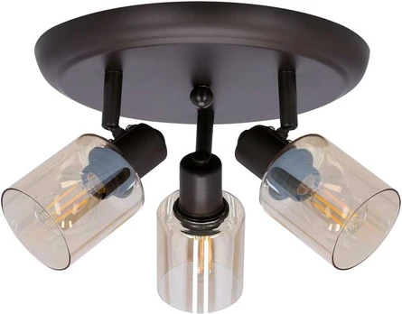Lubinis šviestuvas Agra ceiling Lempa ruda ceiling Lempa 3x40W E14 amber shade