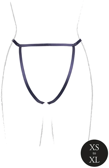 Shots Aimé - Brief with Open Crotch and Buttock, Adjustable Slider and Golden Details - One Size