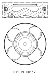 Stūmoklis MAHLE 011 PI 00117 000