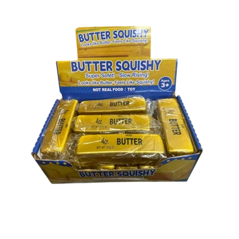 Antistresinis squishy žaislas - Auksinis sviesto kubelis - burbulas
