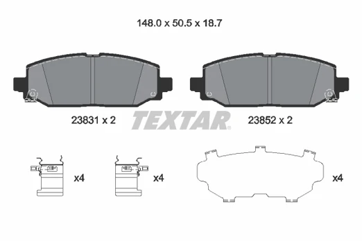 TEXTAR 2383101 Brake pad set