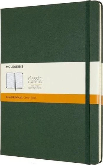 Moleskine Notes Classic XL 19x25 tw. linijos myrtle žalias