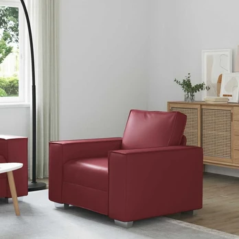 Sofos Kėdė Vyno Raudona 59 cm Dirbtinė Oda