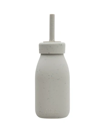 Buteliukas su šiaudeliu KikkaBoo Platinum Silicone Sand, 18+ mėn., 200 ml