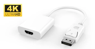 Adapteris MicroConnect Display port 1.2, HDMI, 0.15 m, balta kaina