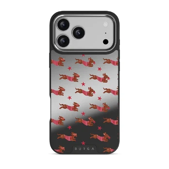 Hot Dog - iPhone 17 Pro Max Case, Elite Mirror Dark (MagSafe) / Silver
