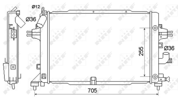 Variklio radiatorius NRF NRF 53145
