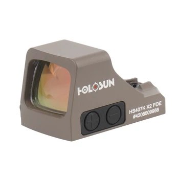 Holosun HS407K X2 FDE Open Reflex SubCompact Pistol Sight Kolimatoriaus taikiklis