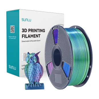 Sunlu PLA+ Silk Tri-Color Filament (mėlynas-žalias-violetinė)