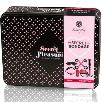 SECRETPLAY - Raudonas BDSM Rinkinys 6 vnt.