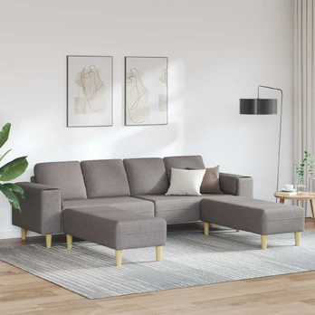 SvetainÄs sofa 3 pcs Taupe Poliesteris