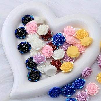 Rožės Formos Epoksidinė Derva Dekorui, 【Raudona】