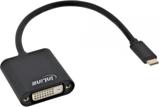 Adapteris USB InLine USB-C - DVI Juodas (64103B)