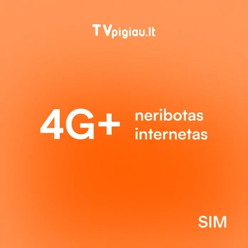 Neriboto Interneto SIM kortelė su 4G+ tinklu 1 mėn.