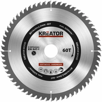 Pjovimo diskas Kreator, 216 mm x 30 mm