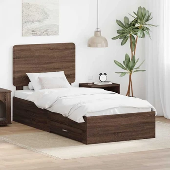 Lova Lovos rėmas Rudas ąžuolas 75 x 190 cm Apdirbta mediena