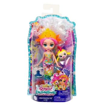 Lėlė Enchantimals Extra su augintiniu Radya Rainbow Fish Flo HCF68