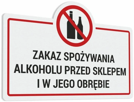 Lipdukas - Alkoholio vartojimo draudimas 13.3x20 cm #zb07s
