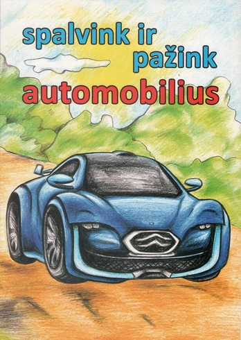 Spalvink ir pažink automobilius
