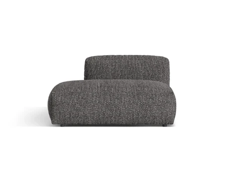 Boucle Left Sofa, "Martina", 2 Seats, 133x106x75, Anthracite