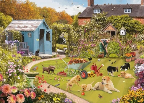 Jigsaw 1000 Piece - Fun In The Garden (L)
