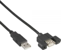 Laidas InLine 33440E, 2 x USB, 0.6 m, juoda kaina