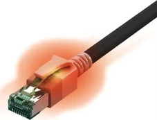 SACON Cable saCon S/FTP Cat.6A (klasa EA), LSOH, juodas, 1 m
