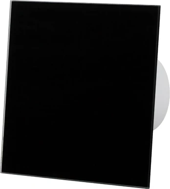 Ventiliatorius voniai 100mm, juodas blizgus stiklo panelis