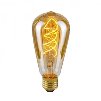 Dekoratyvinė lemputė E27 4W ST64 Spiral Amber