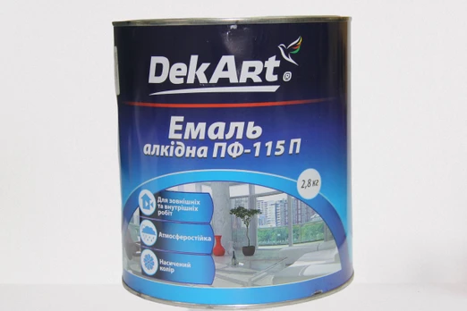 Alkidinė emalė DEKART PF-115P, 2,8 kg balta