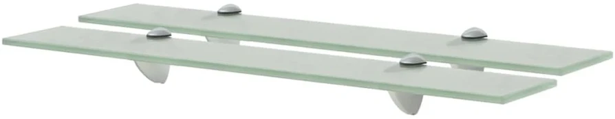 Pakabinamos lentynos, 2vnt., 60x10cm, stiklas, 8mm