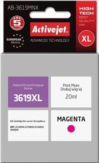 Spausdintuvo kasetė ActiveJet AB-3619MNX, raudona