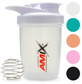 Gertuvė Amix bodybuilder shaker 300ml baltas su kamuoliuku
