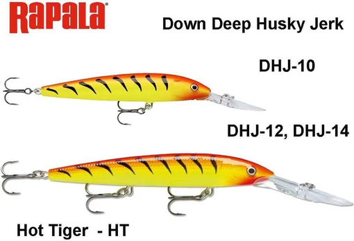 Vobleris Rapala Down Deep Husky Jerk Hot Tiger HT