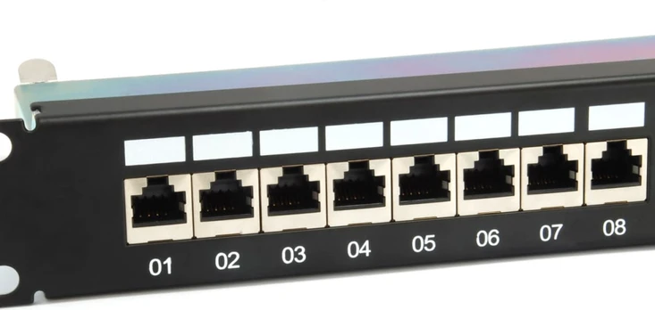 Equip Patchpanel 24x RJ45 Cat6A 19" 1HE geschirmt juodas