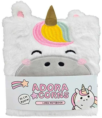Puckator Adoracorns Unicorn A5 plush notebook