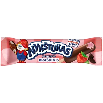 Glaistytas braškinis plombyras NYKŠTUKAS, 80 ml