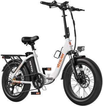 Elektrinis dviratis Vitilan U3, 20", 750W, 13Ah, baltas