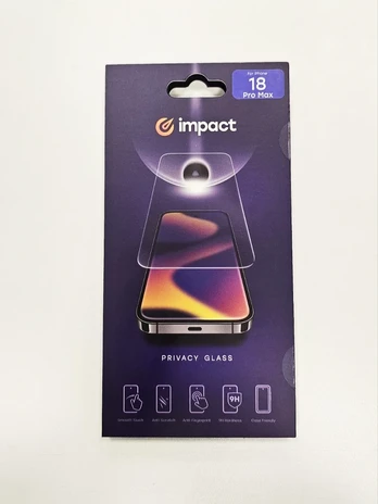 Ekrano Apsauga – Impact iPhone 18 Pro Max Grūdintas Privatumo Stiklas