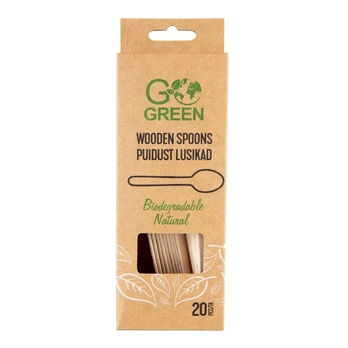 Gogreen Mediniai šaukštai, 20 vnt.